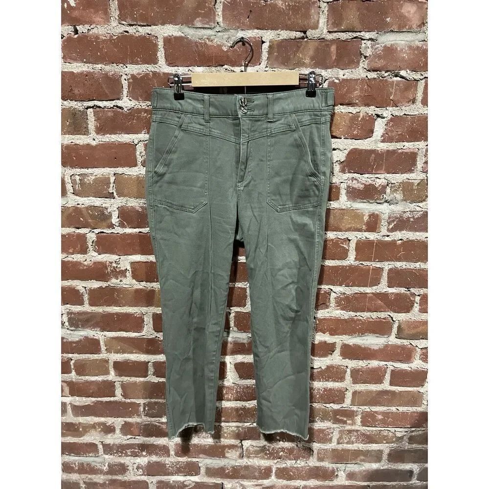 Democracy Womens Green Straight Leg Tapered Pants Size 8 Ab Solution